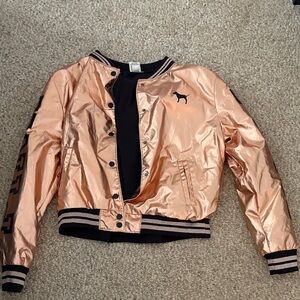 PINK Victoria's Secret Shiny Rose Jacket this is the runway edition